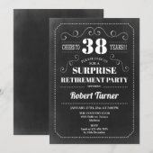 Invitation Parti de la retraite surprise - Motif de tableau d (Devant / Derrière)