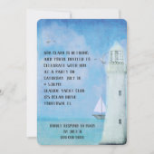 Invitation Parti de la retraite - voilier et phare océanique (Devant)