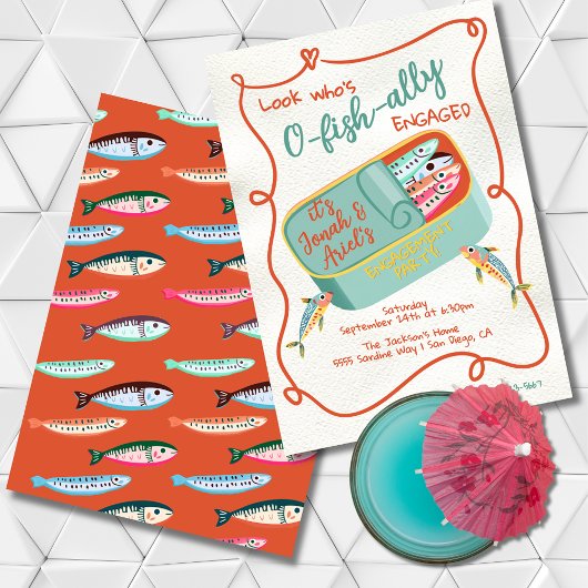 Invitation Parti de la sardine funky engagé par les poissons