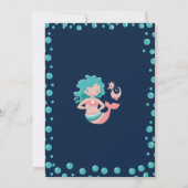 Invitation Parti de la sirène | Fille 3e fête d'anniversaire (Dos)