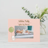 Invitation Parti de l'adoption "Gotcha" pour la fille Personn (Debout devant)