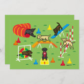 Invitation Parti de l'agilité des chiens de triever du Labrad (Devant / Derrière)