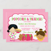 Invitation Parti de l'aube du maïs et du pyjama (Devant / Derrière)