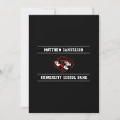 Invitation Parti de l'école noire moderne| ajouter un LOGO (Dos)