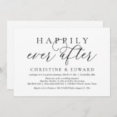 Invitation Parti de l'Elopement mariage, Heureusement toujour (Devant / Derrière)