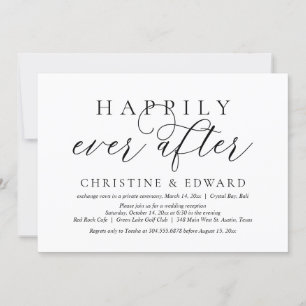 Invitation Parti de l'Elopement mariage, Heureusement toujour