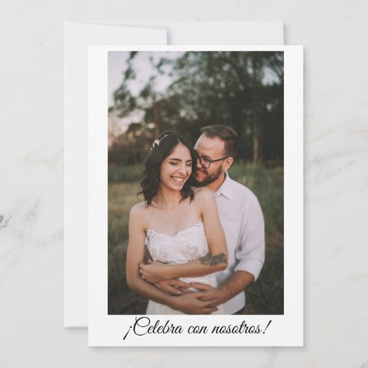 Invitation Parti de l'engagement des Mariages floraux en Espa (Dos)