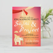 Invitation Parti de l'engagement indien Elephant and Scarf (Debout devant)
