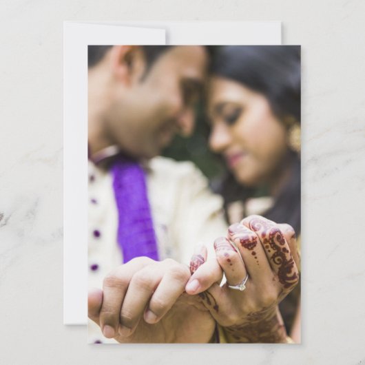 Invitation Parti de l'engagement indien Elephant and Scarf (Dos)