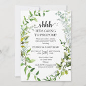 Invitation Parti de l'engagement surprise de la verdure (Devant)