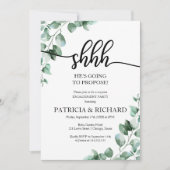 Invitation Parti de l'engagement surprise de la verdure (Devant)