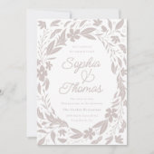 Invitation Parti de l'engagement Tan Couples neutres selon le (Devant)