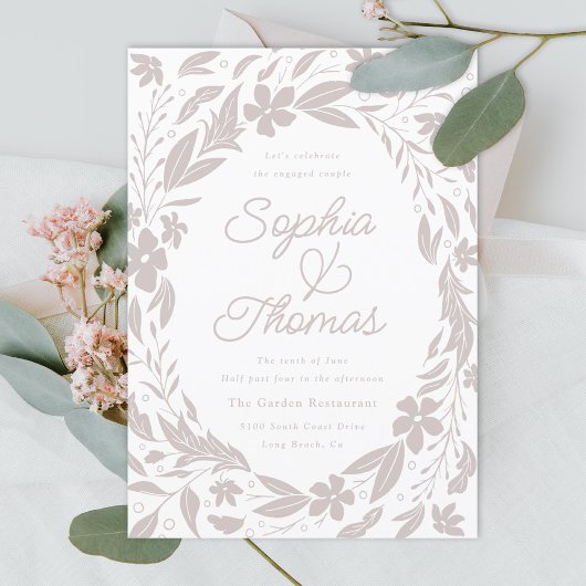 Invitation Parti de l'engagement Tan Couples neutres selon le