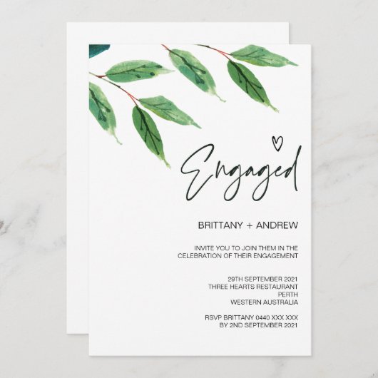 Invitation Parti de l'engagement vert Tropical (Devant / Derrière)