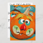 Invitation Parti de l'Halloween de Kid (Devant / Derrière)