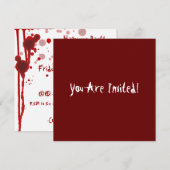 Invitation Parti de l'Halloween du tueur en série (Devant / Derrière)