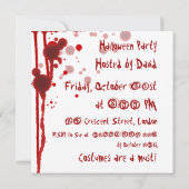Invitation Parti de l'Halloween du tueur en série (Dos)