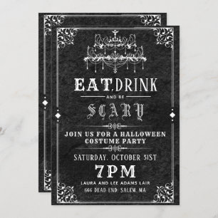 Invitation Parti de l'Halloween gothique