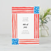 Invitation Parti de l'indépendance peinte 4 juillet (Debout devant)