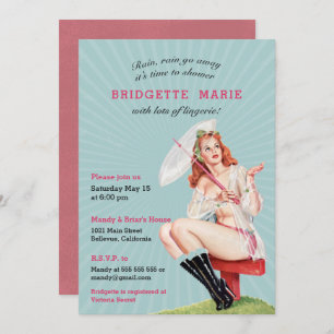 Invitation Parti de lingerie rétro-Vintage