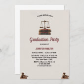 Invitation Parti de l'obtention du diplôme de l'école de droi (Devant / Derrière)