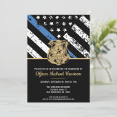 Invitation Parti de l'officier de police chargé de l'applicat (Debout devant)