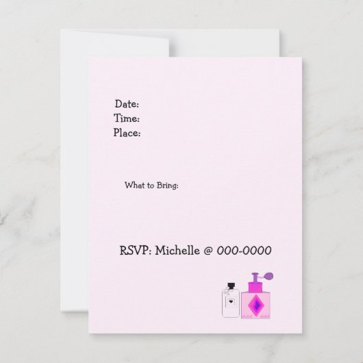 Invitation Parti de maquillage (Dos)