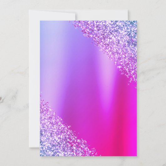 Invitation Parti de Parties scintillant Quinceanera violet ro (Dos)