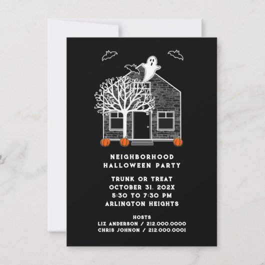 Invitation Parti de quartier Halloween (Devant)