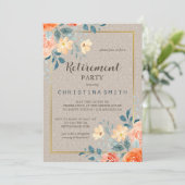 Invitation Parti de retrait de l'aquarelle de terre neutre (Debout devant)