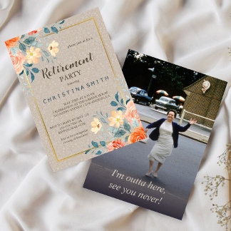 Invitation Parti de retrait de l'aquarelle de terre neutre