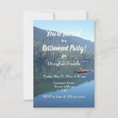 Invitation Parti de retrait photo du lac pittoresque (Devant)