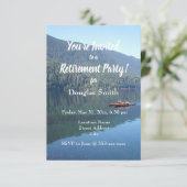 Invitation Parti de retrait photo du lac pittoresque (Debout devant)