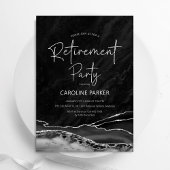 Invitation Parti de retraite Black Silver Agate