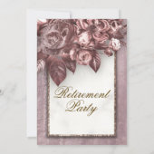 Invitation Parti de retraite calligraphie moderne (Dos)