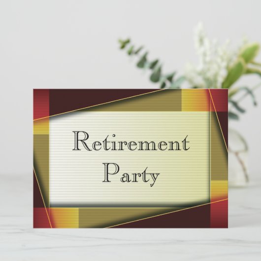 Invitation Parti de retraite classique (Debout devant)