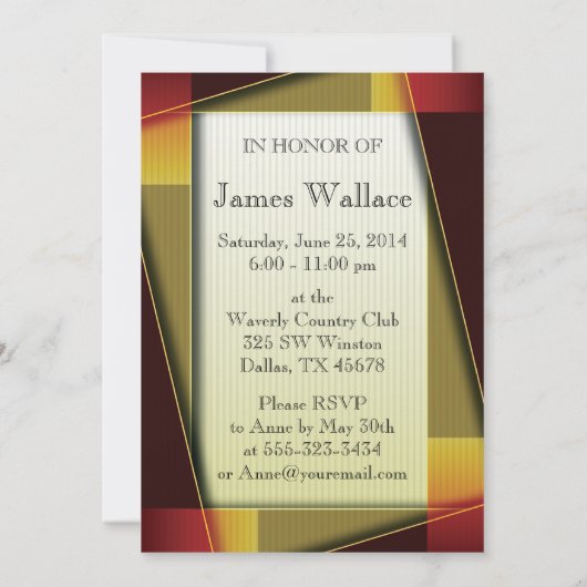 Invitation Parti de retraite classique (Dos)