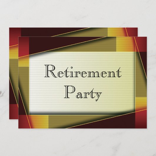 Invitation Parti de retraite classique (Devant / Derrière)