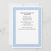 Invitation Parti de retraite Colorful Grèce Village Océan (Dos)