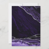 Invitation Parti de retraite d'argent violet Agate (Dos)