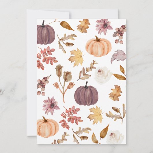 Invitation Parti de retraite d'automne Boho (Dos)