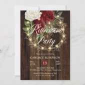 Invitation Parti de retraite de la couronne de bois rustique (Devant)