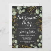 Invitation Parti de retraite de la couronne d'eucalyptus (Devant)