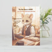 Invitation Parti de retraite de la course de rat (Debout devant)