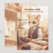 Invitation Parti de retraite de la course de rat (Devant / Derrière)