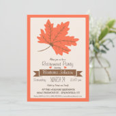 Invitation Parti de retraite de la feuille d'automne Brown et (Debout devant)