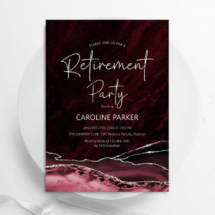 Invitation Parti de retraite de l'âge argenté de Bourgogne