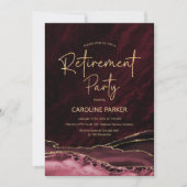 Invitation Parti de retraite de l'âge or de Bourgogne (Devant)