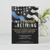 Invitation Parti de retraite de l'agent de police (Debout devant)