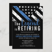 Invitation Parti de retraite de l'agent de police (Devant / Derrière)